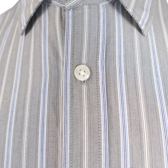 Hugo Boss Lex Men's L Gray Striped Button Up Shirt - Picture 4 of 11